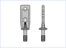 (1) 4196 - 3" "B" Attachment with (1) Nut (56550) and (1) Cotter (56065) — part 241064