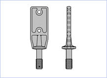 (1) 4221 - 4" "B" Attachment with (1) Nut (56551) and (1) Cotter (56074) — part 241066