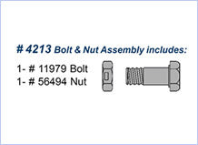 (1) 4" Bolt (11979) and (1) Nut (56494) Kit — part 4213